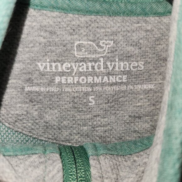 Vineyard Vines Mens Green Performance 1/4 Zip Pullover Sweatshirt S 2555 - Picture 4 of 9